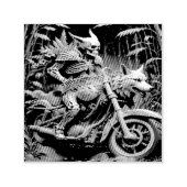 Skelet op een helikopter gemonteerd met een wolf h zelfinktende stempel (Design)