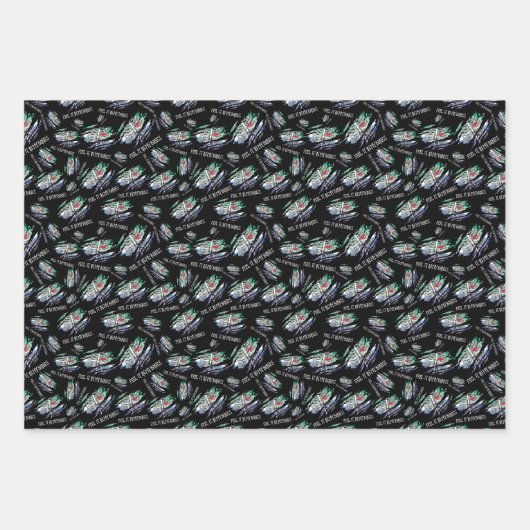 Skelet op Gay Flag kleuren achtergrond Inpakpapier Vel (Voorkant 3)