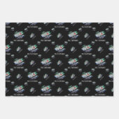 Skelet op Gay Flag kleuren achtergrond Inpakpapier Vel (Voorkant 2)