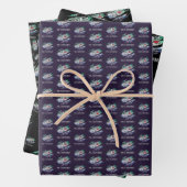 Skelet op Gay Flag kleuren achtergrond Inpakpapier Vel (In situ)