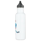 Skelet op ijshockey met ijshockeystick waterfles  (Rechts)