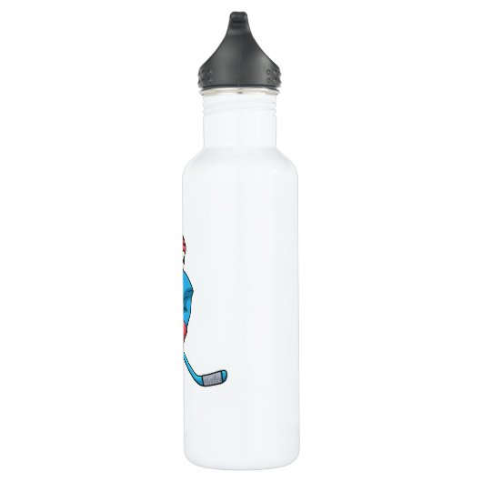 Skelet op ijshockey met ijshockeystick waterfles  (Rechts)