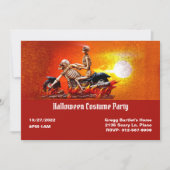 Skelet op motorfiets - uitnodiging (Voorkant)