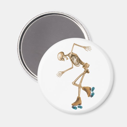 Skelet op Schaatsen van Roller Magneet (Voorkant / Achterkant)