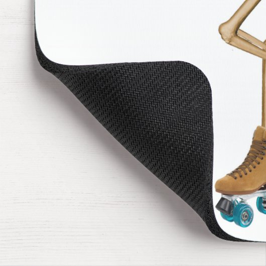 Skelet op Schaatsen van Roller Muismat (Hoek)