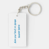 Skelet op Schaatsen van Roller Sleutelhanger (achterkant)