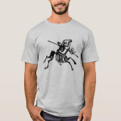 Skelet op Skeletpaard T-shirt (Voorkant)