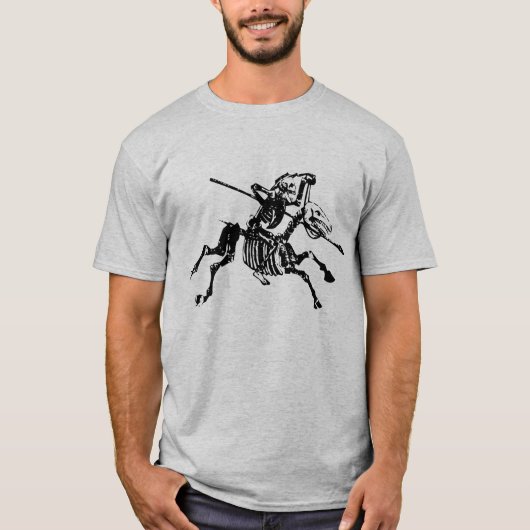 Skelet op Skeletpaard T-shirt (Voorkant)