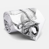 skelet op vissen stropdas (Opgerold)