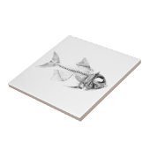  skelet op vissen tegeltje (Zijkant)