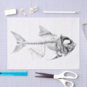 skelet op vissen tissuepapier (Craft)