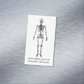 Skelet orthopedisch arts beeldhouwen bot eenvoudig magnetisch visitekaartje (Voorbeeld)