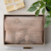 Skelet Oude Antieke Sepia Kunstschets Tissuepapier (Geschenk)