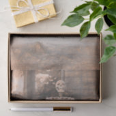 Skelet Oude Antieke Sepia Schets Kunst Tissuepapier (Geschenk)