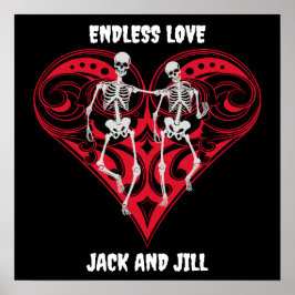 Skelet Paar Gepersonaliseerd Poster