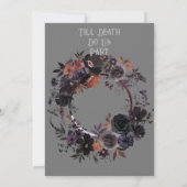  Skelet Paar Gothic Bruiloft Uitnodiging (Achterkant)