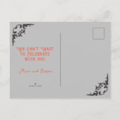 Skelet Paar Gothic Save the Date Aankondigingskaart (Achterkant)