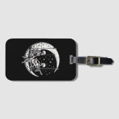 Skelet Paar Maan Gitaar Bagagelabel (Voorkant (horizontaal))