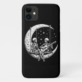 Skelet Paar Maan Gitaar Case-Mate iPhone Case (Achterkant)