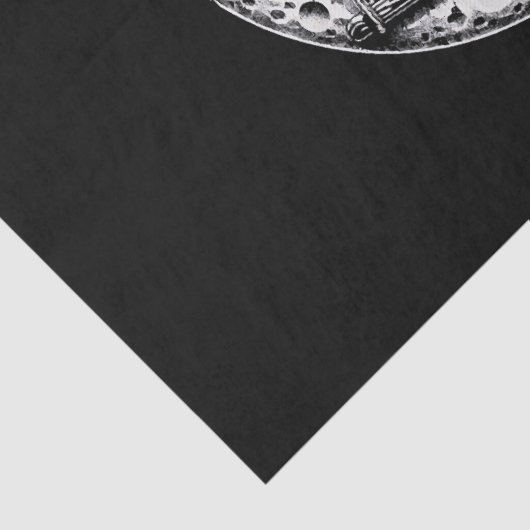 Skelet Paar Maan Gitaar Tissuepapier (Detail)