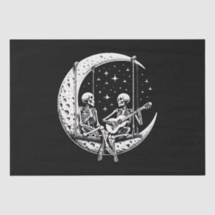 Skelet Paar Maan Gitaar Tissuepapier