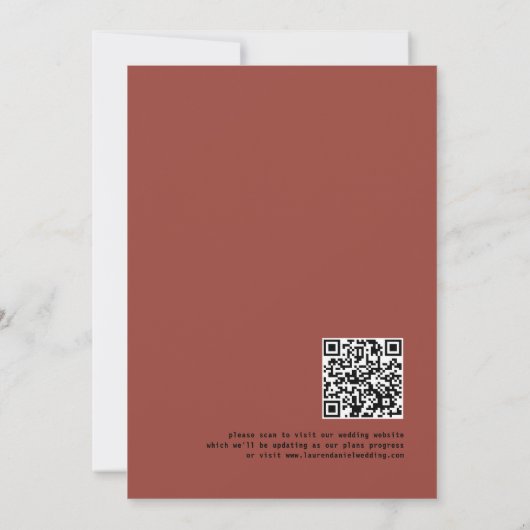 Skelet Paar QR Code Gotische Bruiloft Save The Date (Achterkant)