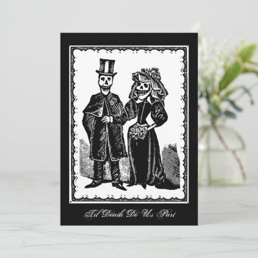 Skelet - Paar - Uitnodiging (Staand voorkant)