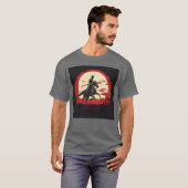 Skelet paard Menselijk skelet Paardrijden Zwaard b T-shirt (Voorkant volledig)