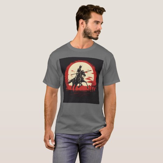 Skelet paard Menselijk skelet Paardrijden Zwaard b T-shirt (Voorkant volledig)