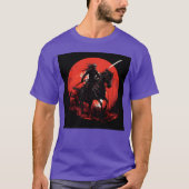 Skelet paard Menselijk skelet Paardrijden Zwaard T-shirt (Voorkant)