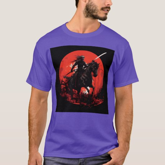 Skelet paard Menselijk skelet Paardrijden Zwaard T-shirt (Voorkant)