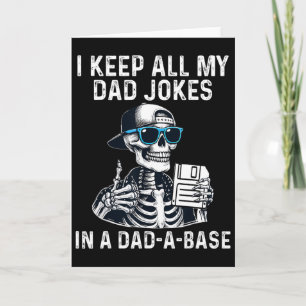 Skelet Papa Grappen Retro Papa-se Halloween Vader Kaart