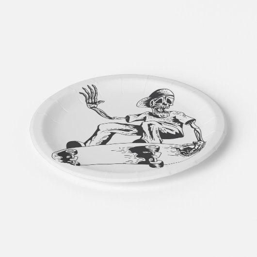 skelet papieren bordje (Gekanteld)