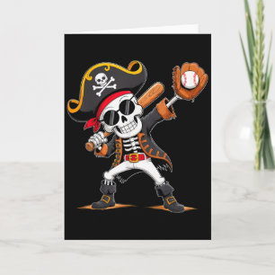 Skelet Piraat Halloween Kostuum Honkbalspeler Kaart