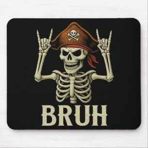 Skelet Piraat Rock Bro Halloween Rocker Heren Muismat
