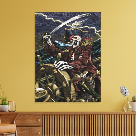 Skelet Pirate Canvas (Insitu (Woonkamer))