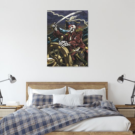 Skelet Pirate Canvas Afdruk (Insitu (Slaapkamer))