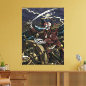 Skelet Pirate Canvas Afdruk (Insitu (Woonkamer))