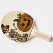  Skelet/Pompoen Dag van de Doden Tafeltennisbatje (Zijkant)