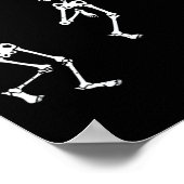 Skelet pompoen hoofd dansen Halloween Spooky Bon Poster (Hoek)