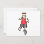 Skelet rennend met hoofdband briefkaart (Voorkant / Achterkant)