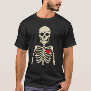 Skelet Rib Cage Hart X-ray Volwassenen Kinderen Gr T-shirt