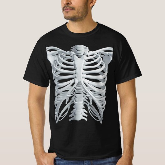 Skelet Ribbenkast T-shirt (Voorkant)