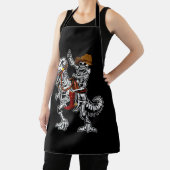 Skelet Rides Dinosaurussen Skelet Cowboy Bone Hall Schort (Insitu)