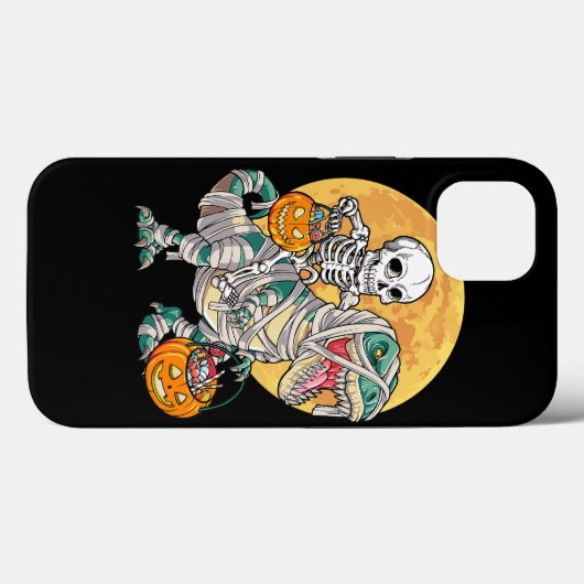 Skelet Riding T Rex Moonlit Mummy Dinosaurus Kinde Case-Mate iPhone Case (Achterkant (horizontaal))