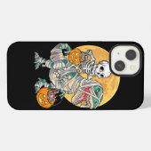 Skelet Riding T Rex Moonlit Mummy Dinosaurus Kinde iPhone Hoesje (Achterkant horizontaal)