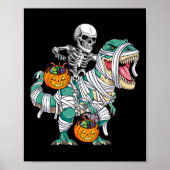 Skelet Rijden Dinosaurus T Rex Fun Kinder Jongens  Poster (Voorkant)