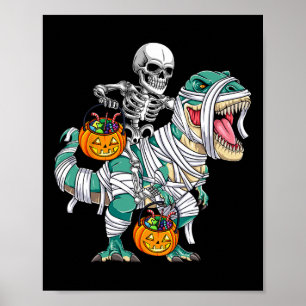 Skelet Rijden Dinosaurus T Rex Fun Kinder Jongens Poster