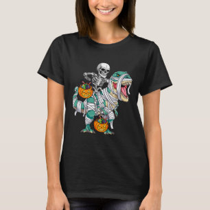 Skelet Rijden Dinosaurus T Rex Fun Kinder Jongens T-shirt