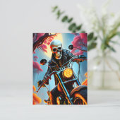Skelet Rijden door de vuurgrot Briefkaart (Staand voorkant)